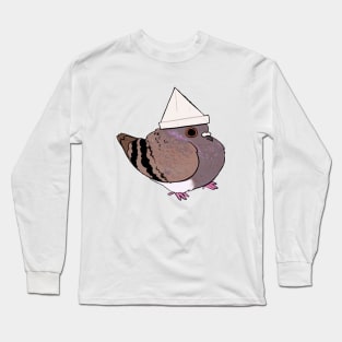 Hat Pigeon Long Sleeve T-Shirt